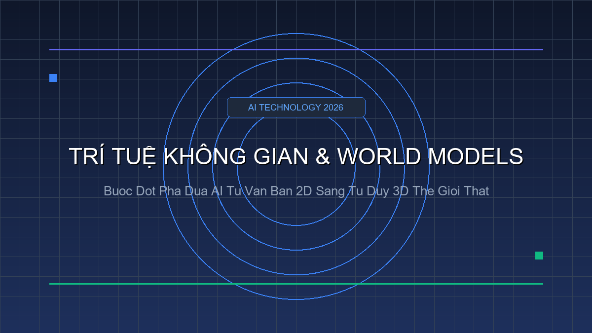 Kỷ Nguyên Trí Tuệ Không Gian (Spatial Intelligence) &amp; World Models 2026: Đột Phá Đưa AI Từ 'Văn Bản 2D' Sang 'Tư Duy 3D Thế Giới Thật'